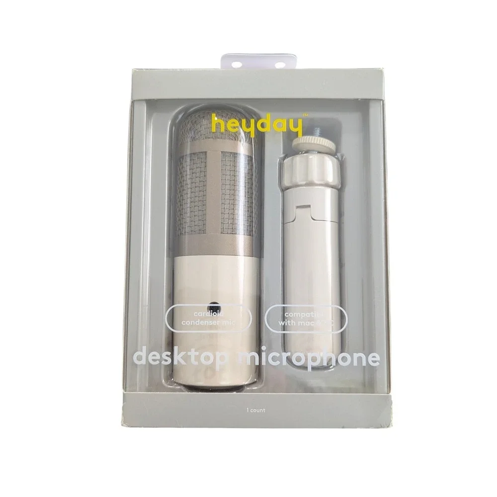 Z2N Desktop‎ Microphone Stone White 6' USB cable Compatible w/Mac & PC By heyday